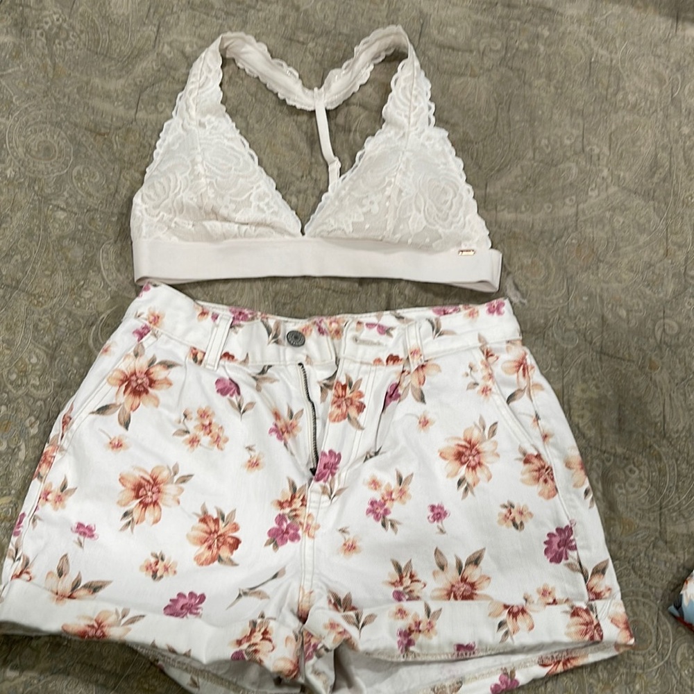 Bralette and Mom Short Set